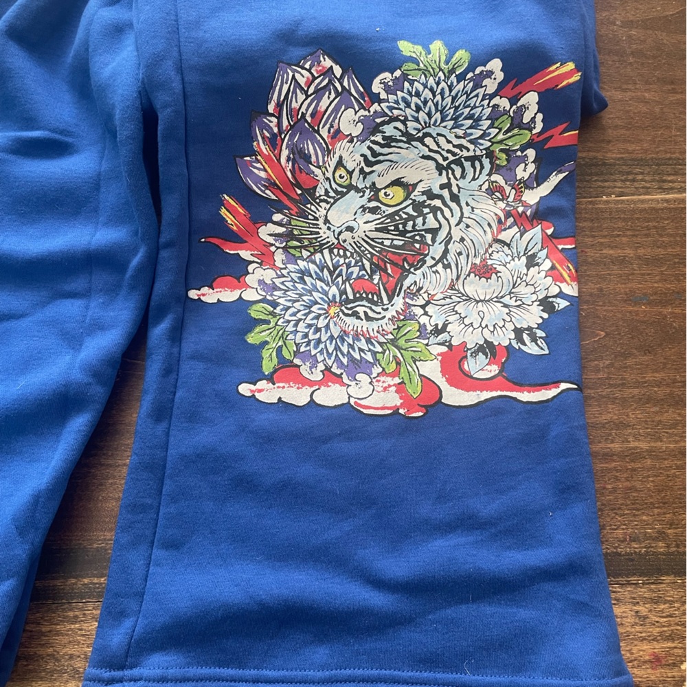 Ed Hardy Tiger Lotus Flare Sweatpants XL NWT